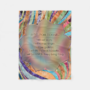 Reiki Principles - Reiki Precepts Fleece Blanket