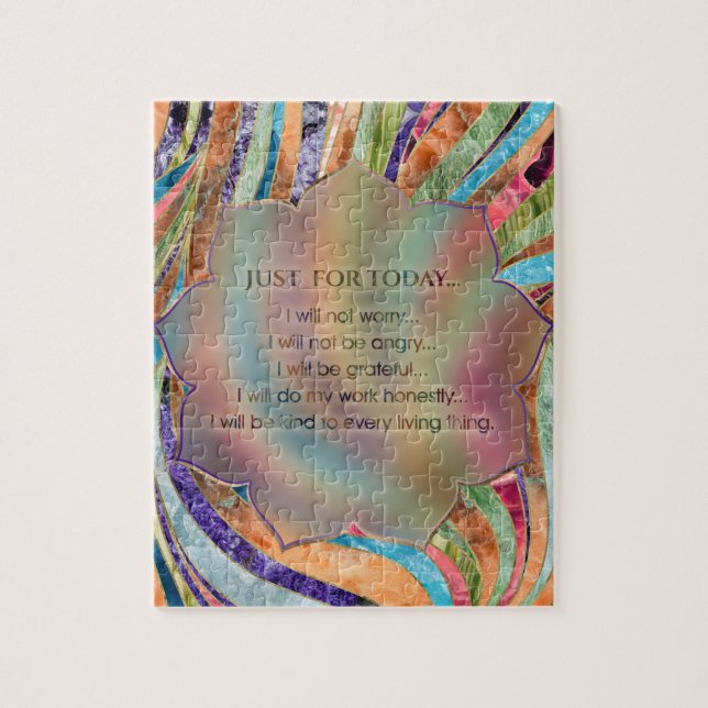 Reiki Principles - Reiki Precepts Jigsaw Puzzle (Vertical)