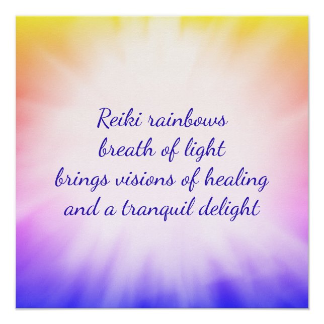Reiki rainbows poster (Front)