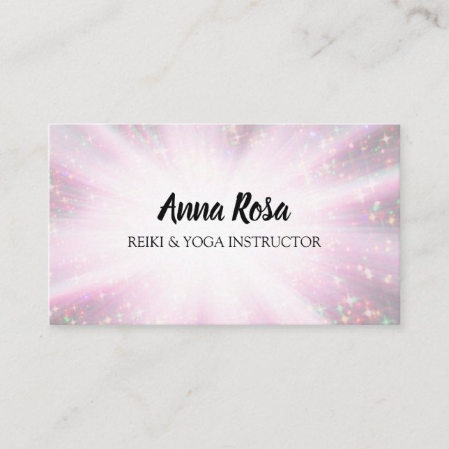 *~* Reiki Rays Energy Healing Light Worker Business Card (Front)