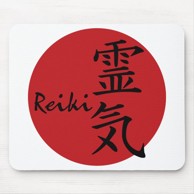 Reiki - red mouse mat (Front)