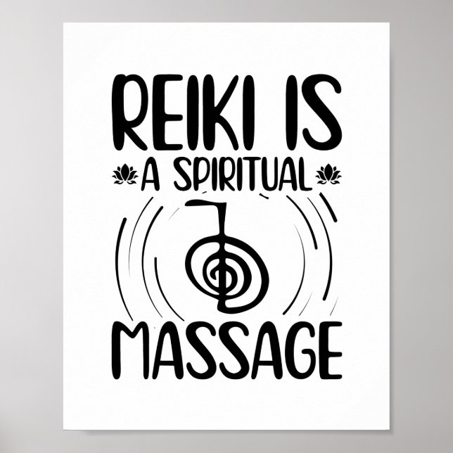 Reiki Sayings | Yoga Healing Energy Chakras Gifts Poster (Front)