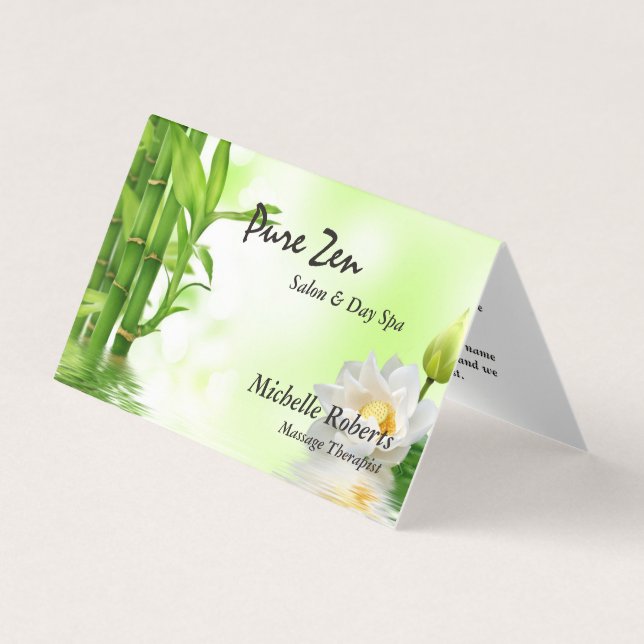 Reiki Spa Yoga W/Appointment & Referral Business Card (Front)
