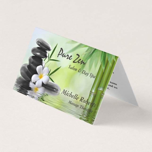 Reiki Spa Yoga W/Appointment & Referral Business Card (Front)