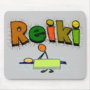 Reiki Stick People Design Gifts Mouse Mat