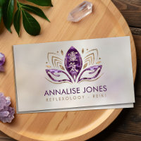 Reiki symbol and hands in Lotus Amethyst and Gold