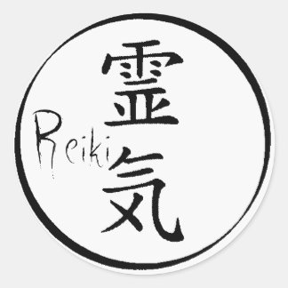 Reiki symbols classic round sticker