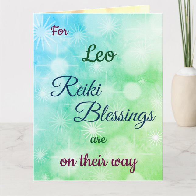 Reiki themed Get Well greeting Card (Front)