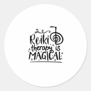 Reiki Therapy   Reiki Master Spiritual Reiki Gifts Classic Round Sticker
