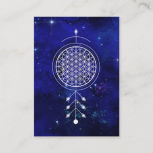 *~* Reiki Universe  Flower of Life  Yoga Astrology Business Card