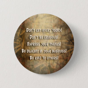 REIKI Usui Principles 6 Cm Round Badge