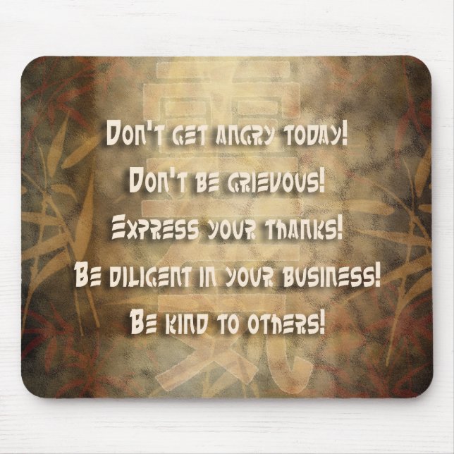 REIKI Usui Principles Mouse Mat (Front)