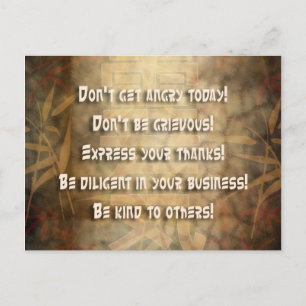 REIKI Usui Principles Postcard