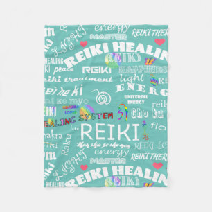Reiki Words Reiki Blanet Fleece Blanket