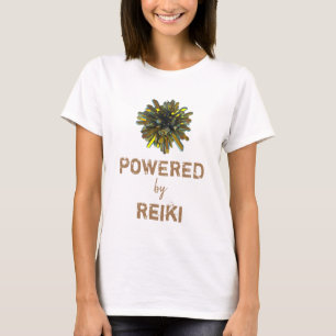 *~* Reiki Yellow Gold Crystal Sphere Women White T-Shirt