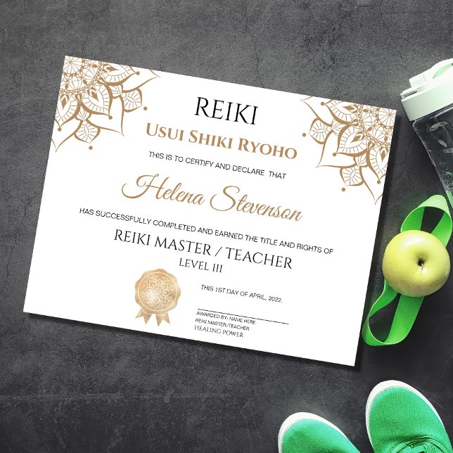 Reiki Yoga Certificate of Completion (Creator Uploaded)