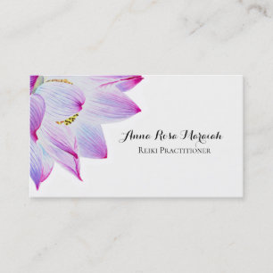 *~* Reiki Yoga Energy Healer Light Filled Lotus Business Card