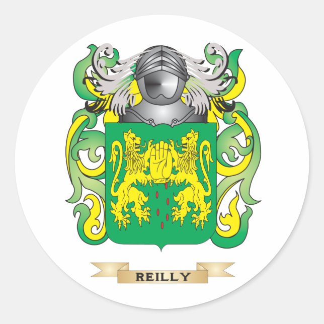 Reilly Coat of Arms (Family Crest) Classic Round Sticker (Front)