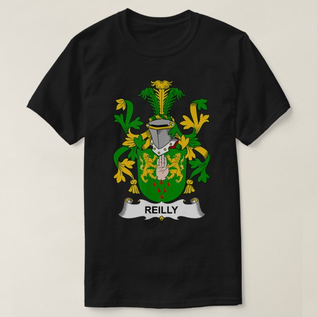 Reilly Coat of Arms  Family Crest  T-Shirt (Design Front)