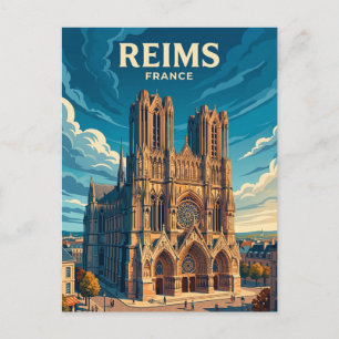 Reims Cathedral France Postcard