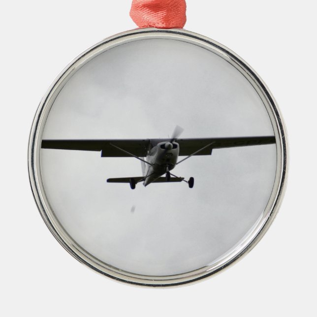 Reims Cessna On Finals Metal Tree Decoration (Front)