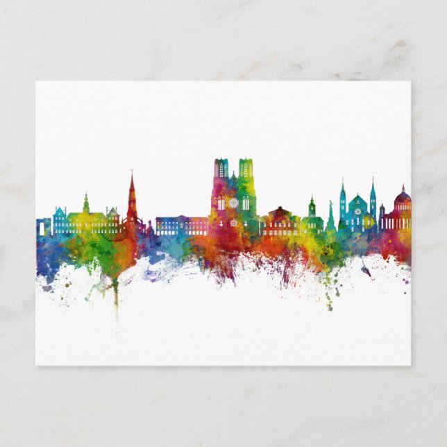Reims France Skyline Postcard (Front)