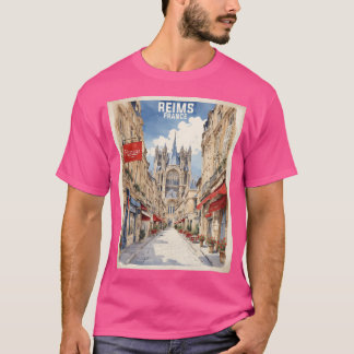 Reims France Vintage Travel Tourism T-Shirt