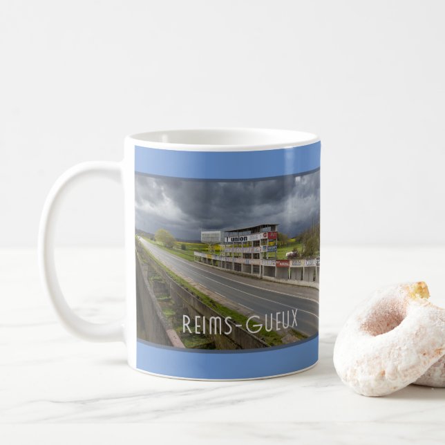 Reims-Gueux Race Circuit, France Coffee Mug (With Donut)