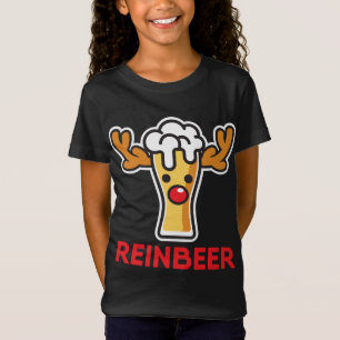 Rein-Beer Reindeer Funny Christmas Drinking Gift T-Shirt