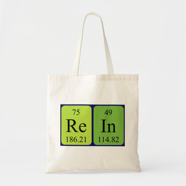 Rein periodic table name tote bag (Front)