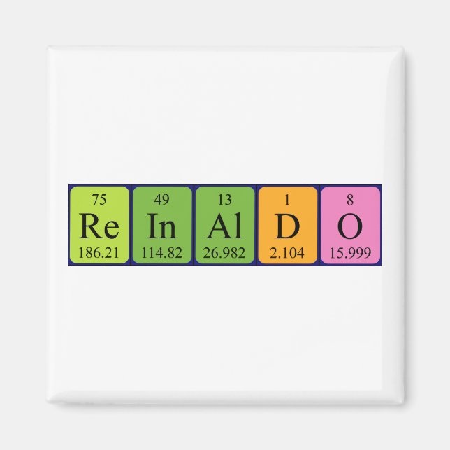 Reinaldo periodic table name magnet (Front)