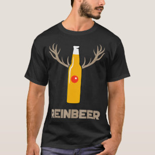 ReinBeer  Funny Christmas Drink Reindeer Santa T-Shirt