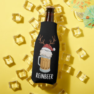Reinbeer Funny Couples Christmas Matching Holiday  Bottle Cooler