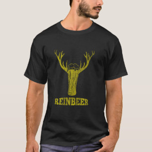 Reinbeer Reindeer Funny Tacky Christmas Beer T-Shirt