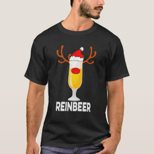 Reinbeer Santa Claus Reindeer Beer Christmas Drin T-Shirt