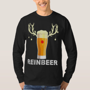 Reinbeer Santa Claus Reindeer Beer Christmas Drin T-Shirt