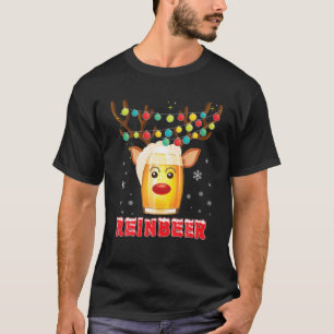 Reinbeer Santa Claus Reindeer Beer Christmas Drink T-Shirt
