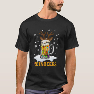 Reinbeers Beer Reindeer Christmas Funny Drinking L T-Shirt