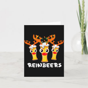 Reinbeers Funny Reindeer Beer Christmas Drinking X Card