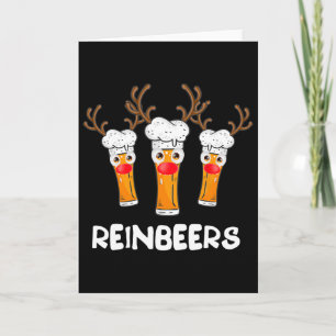 Reinbeers Funny Reindeer Beer Christmas Drinking X Card