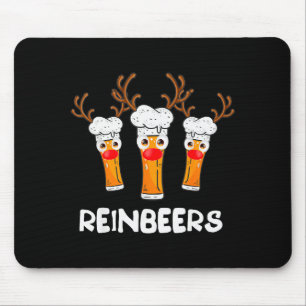 Reinbeers Funny Reindeer Beer Christmas Drinking X Mouse Mat