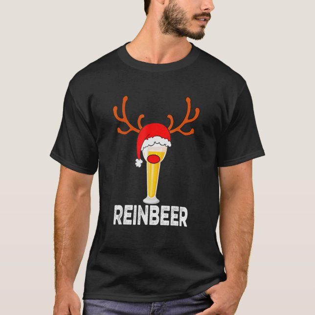 Reinbeers  Reindeer Beer Christmas Drinking Xmas T-Shirt (Front)