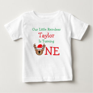 Reindeer 1st Birthday Baby T-Shirt