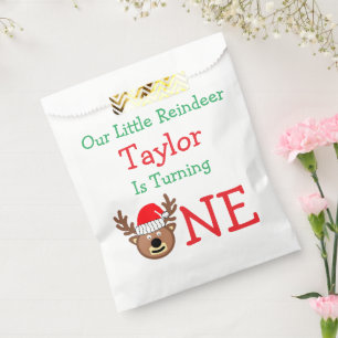 Reindeer 1st Birthday Favour Bags