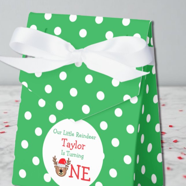 Reindeer 1st Birthday Favour Box (Creator Uploaded)