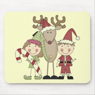 Reindeer and Elves T-shirts and Gifts Mouse Mat