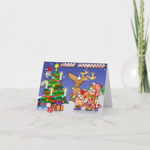 Reindeer and Friends Christmas Note Card