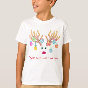 Reindeer and Ornaments Kids T-shirt
