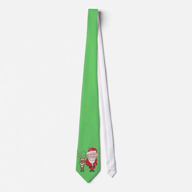 Reindeer and Santa Tie (Front)
