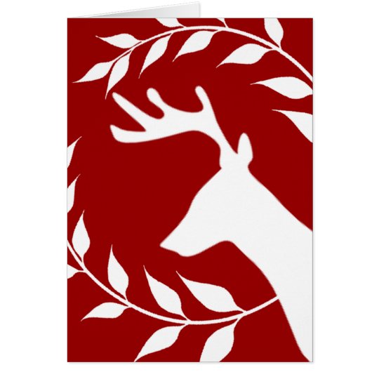 Reindeer and Wreath Card